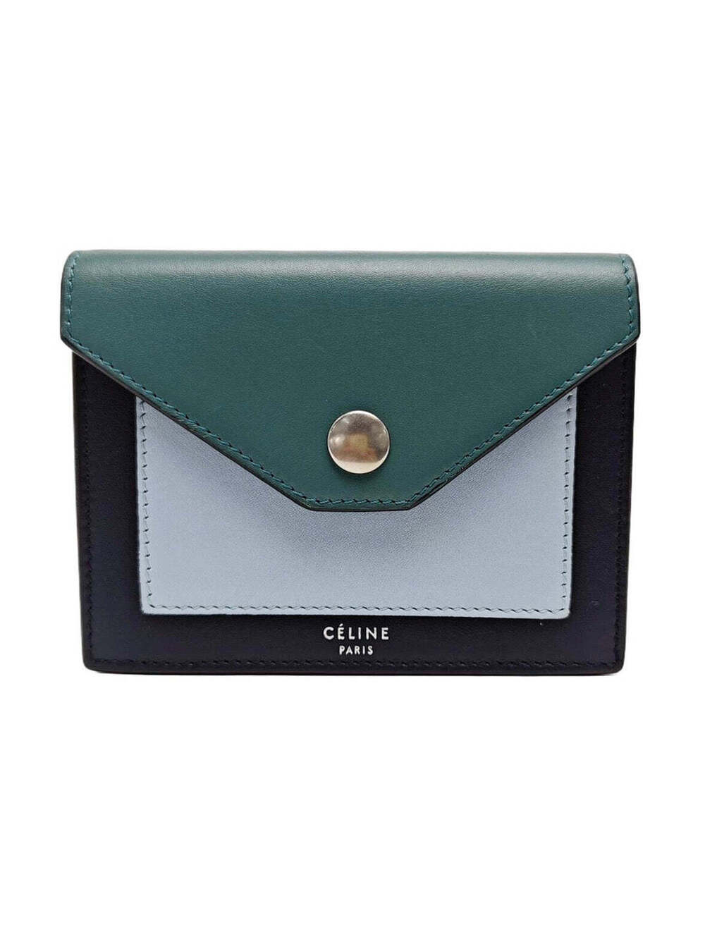 Cรฉline Tri-Color Pocket Card Holder 2017